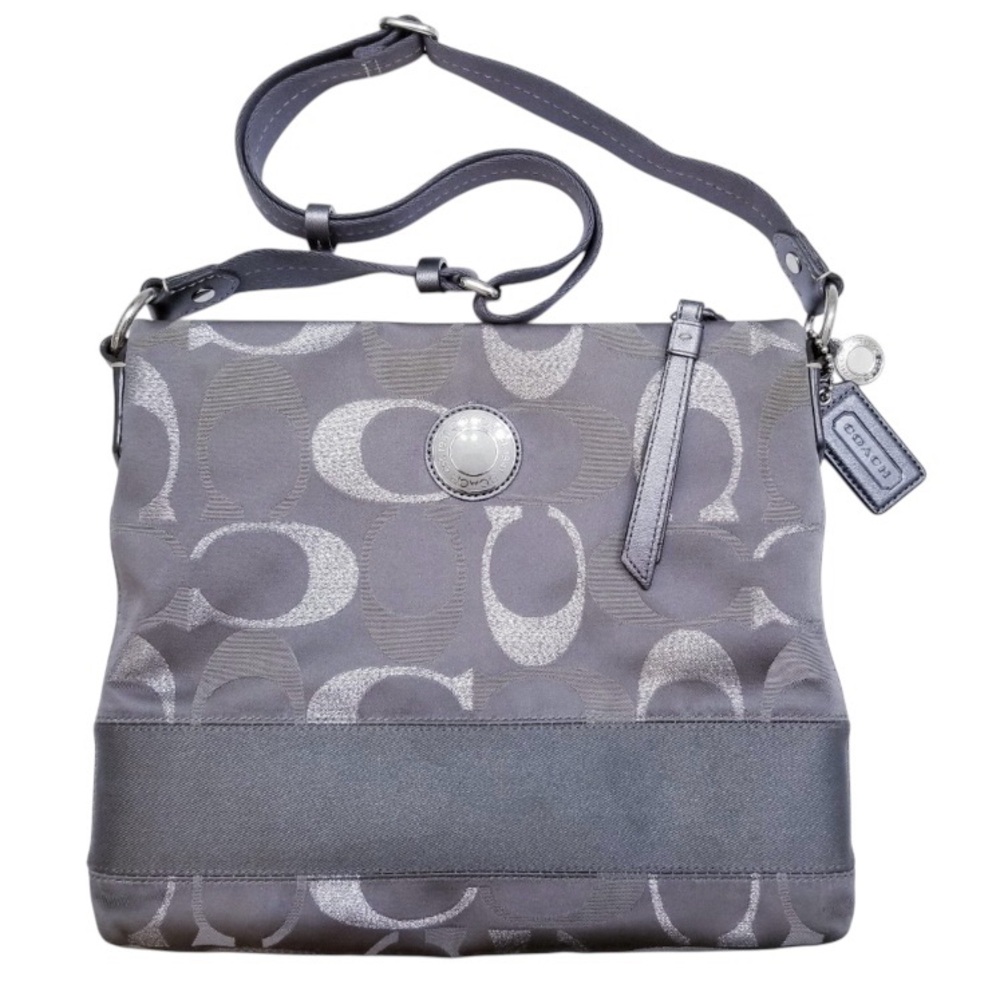 EUC COACH SATEEN SIGNATURE C FILE CROSSBODY BAG